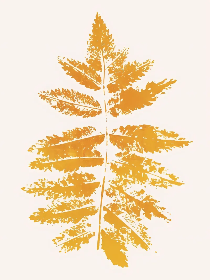 Eikenblad print canvas van mitom