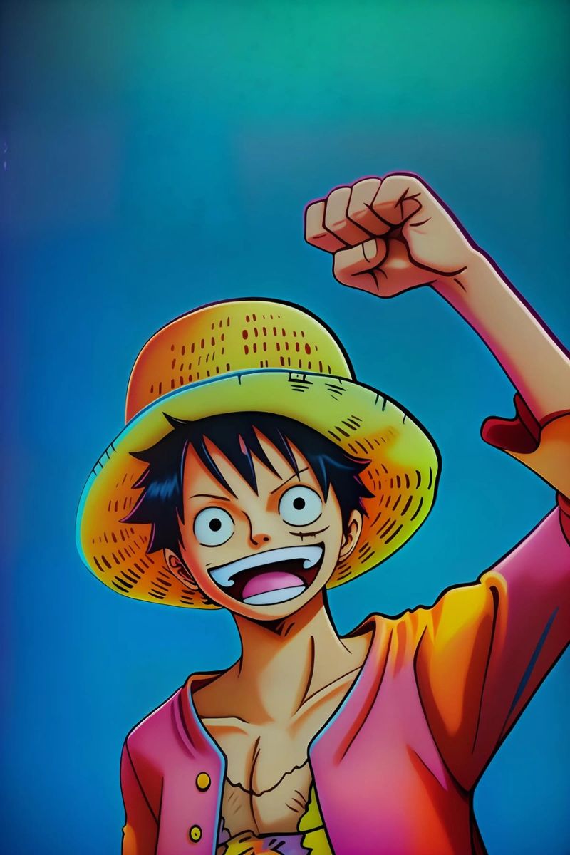 Scimmia d Luffy wpap neon pellicola backlit da BONANZA