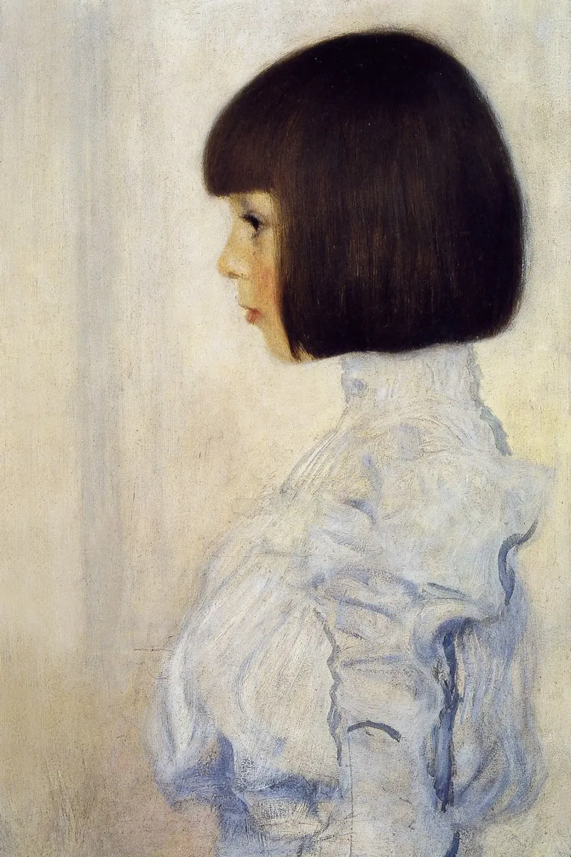 Studio su Adele Bloch-Bauer I di Gustav Klimt - Ritratto moderno poster con telaio in plastica da NorwesClub