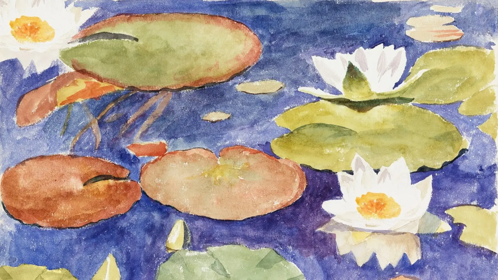 Lo stagno delle ninfee di Monet - Arte floreale impressionista poster da NorwesClub