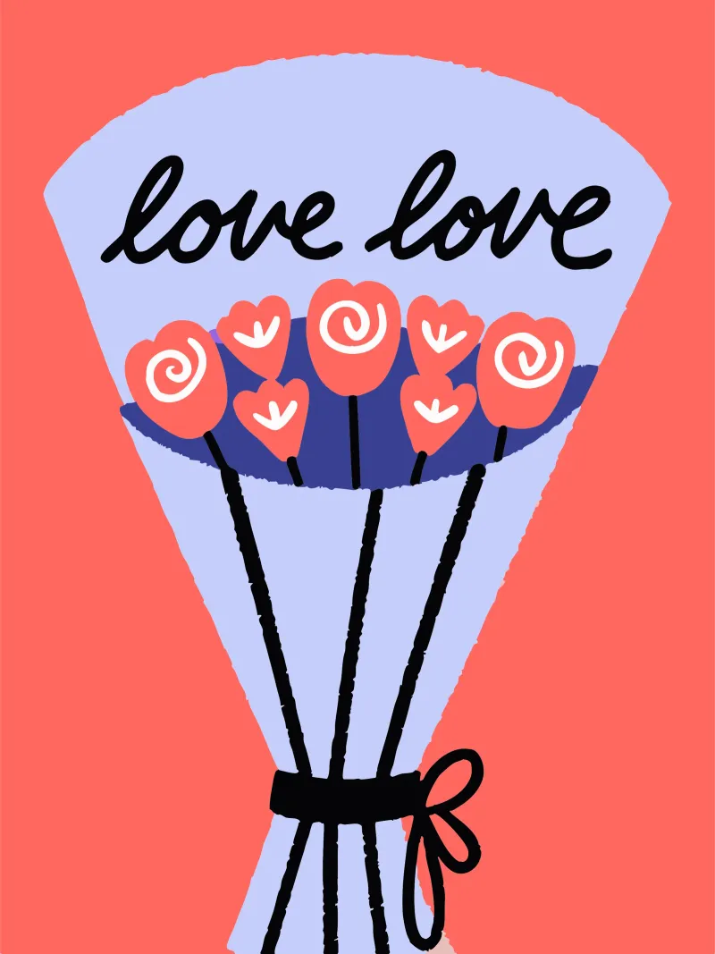 Bouquet di fiori pellicola backlit da TRENDY POSTER SHOP