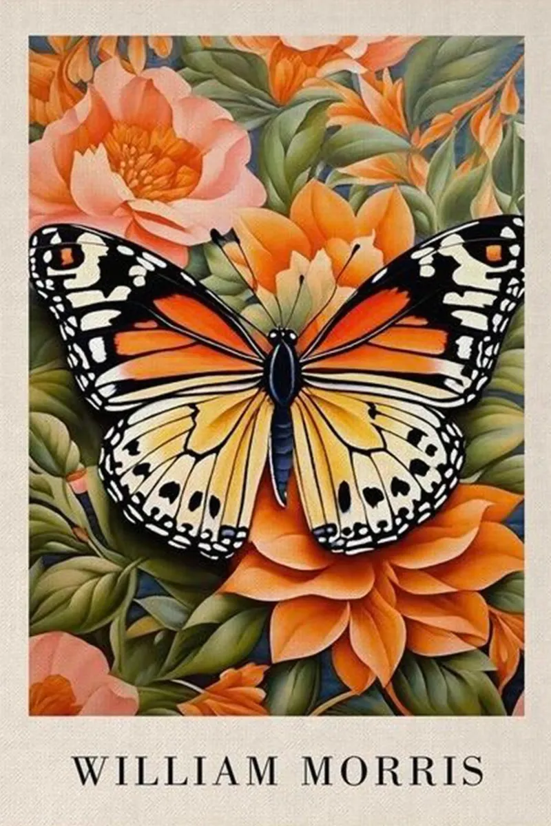 bella farfalla william morris pellicola backlit da komo store