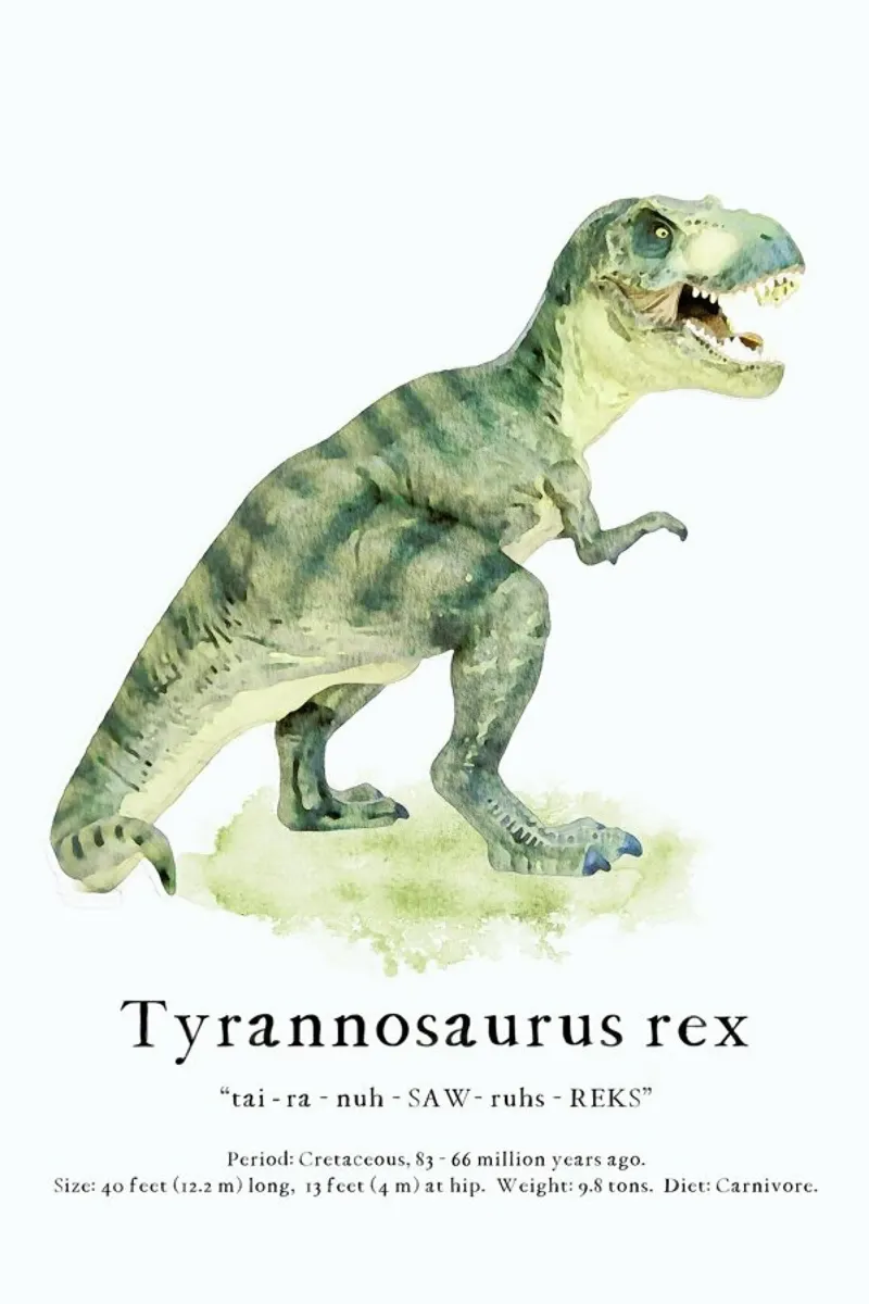 Tyrannosaurus Rex Backlit Folie von Lila x Lola
