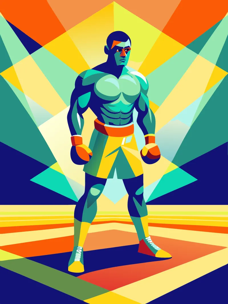 boxeo deporte vector imaginación metacrilato de Faiza