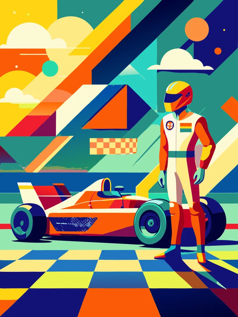 Imaginación vectorial de un coche deportivo de F1 metacrilato de Faiza