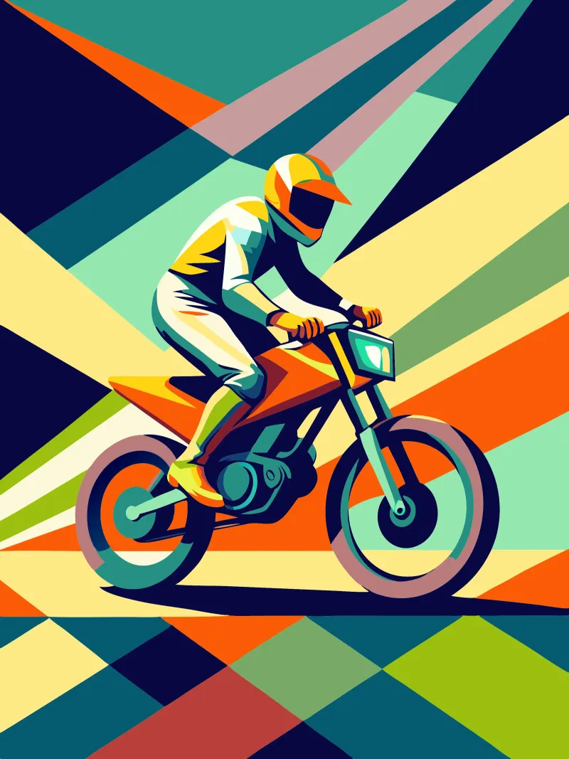 motocross deporte vector imaginación metacrilato de Faiza