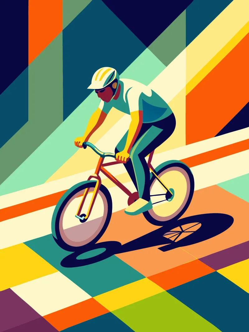 bicicleta de montaña deporte vector imaginación metacrilato de Faiza
