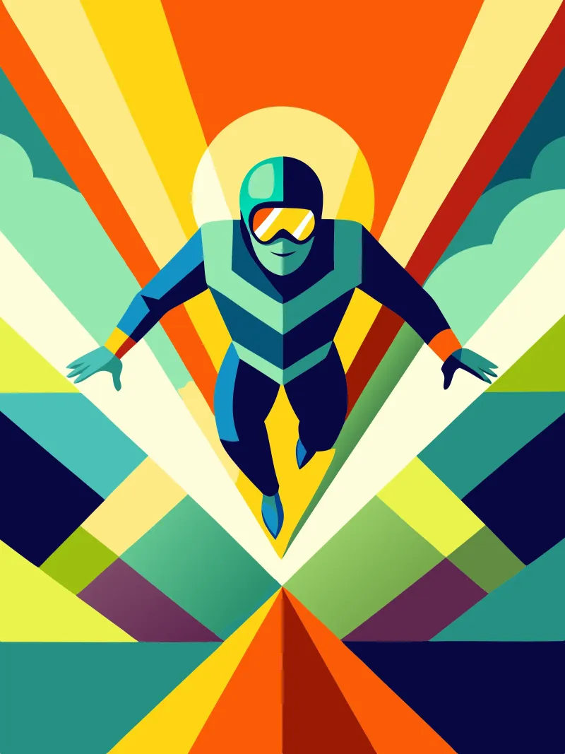 skydiving sport vector imagination forex plate by Faiza
