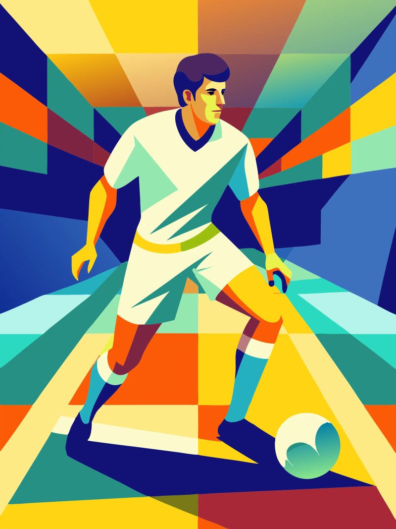 voetbal speler sport vector verbeelding poster van Faiza