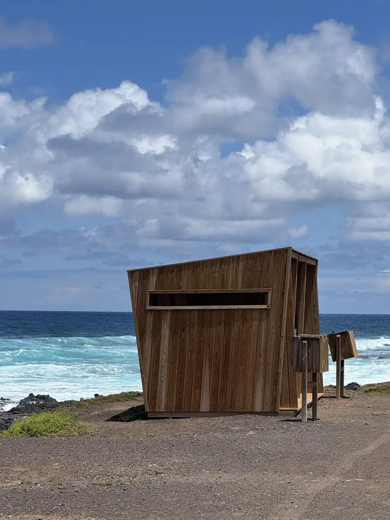Vogelobservatiehut in Punta del Hidalgo, Tenerife canvas met Baklijst van byrieneke