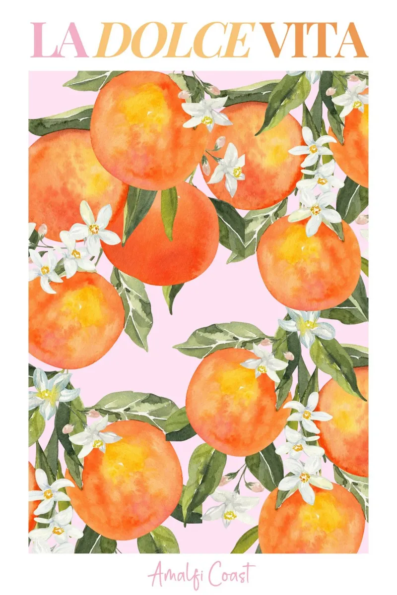 LA Dolce Vita Orange Print pellicola backlit da Bella Studio