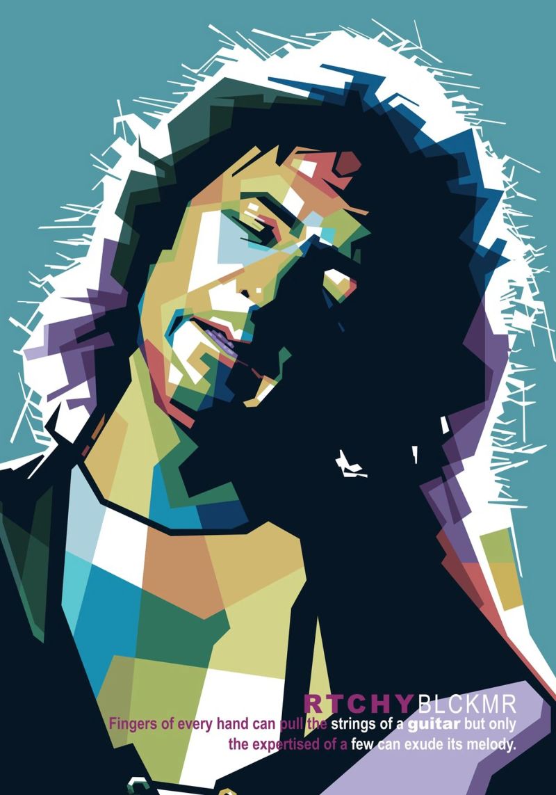 Ritchie Blackmore Pop Art | WPAP poster by Alkahfsmart