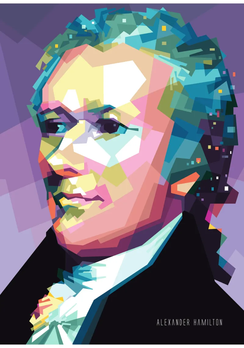 Hamilton poster con telaio in legno da Alkahfsmart