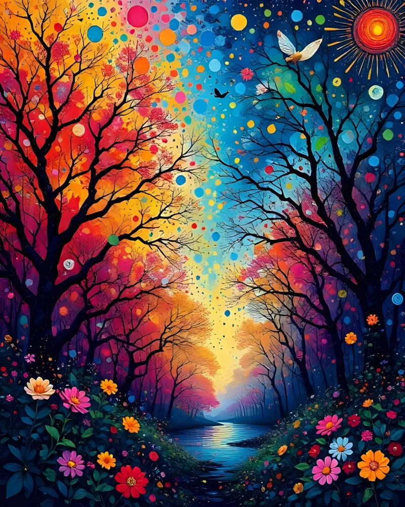 Painting at night_2 canvas by Farb- und Blütenzauber by LK