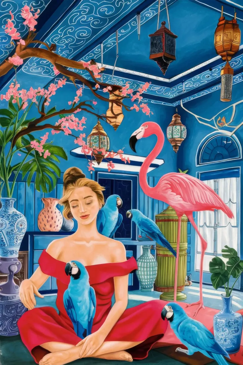 Cerulean Aviary Trance hahnemühle de Infinite Chroma