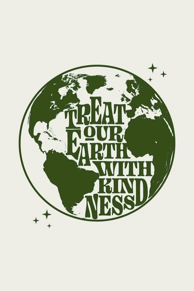 Treat Our Earth With Kindness pellicola backlit da cafelab