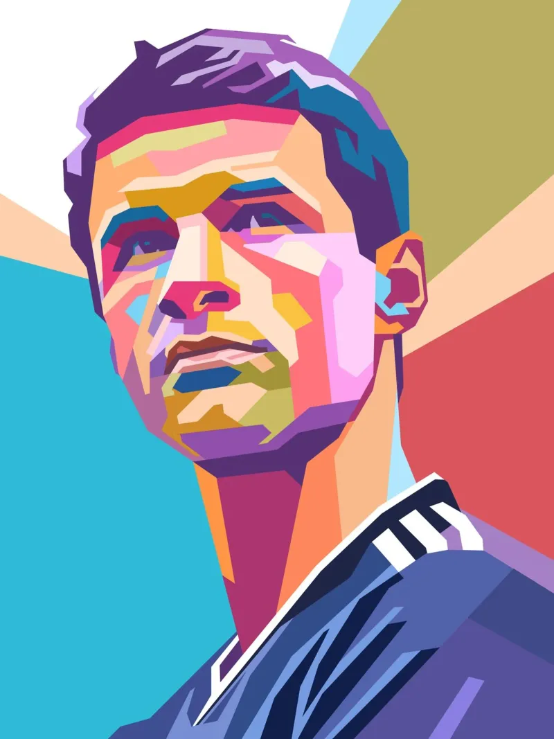 Thomas Muller, iconico giocatore di calcio pellicola backlit da Hantamrata