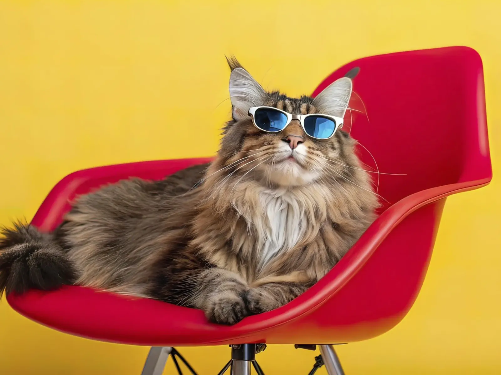 Gatto cool in poltrona poster da 🎁 ARTVI-SHOP