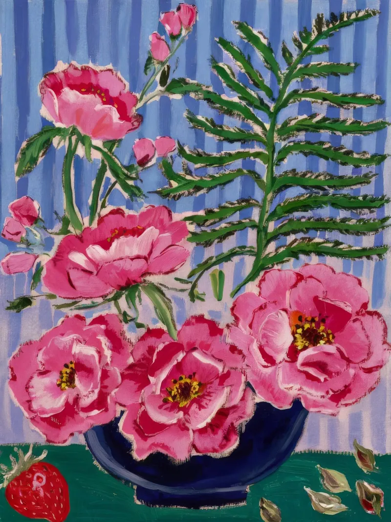 Peony Shadow Bloom canvas by Infinite Chroma
