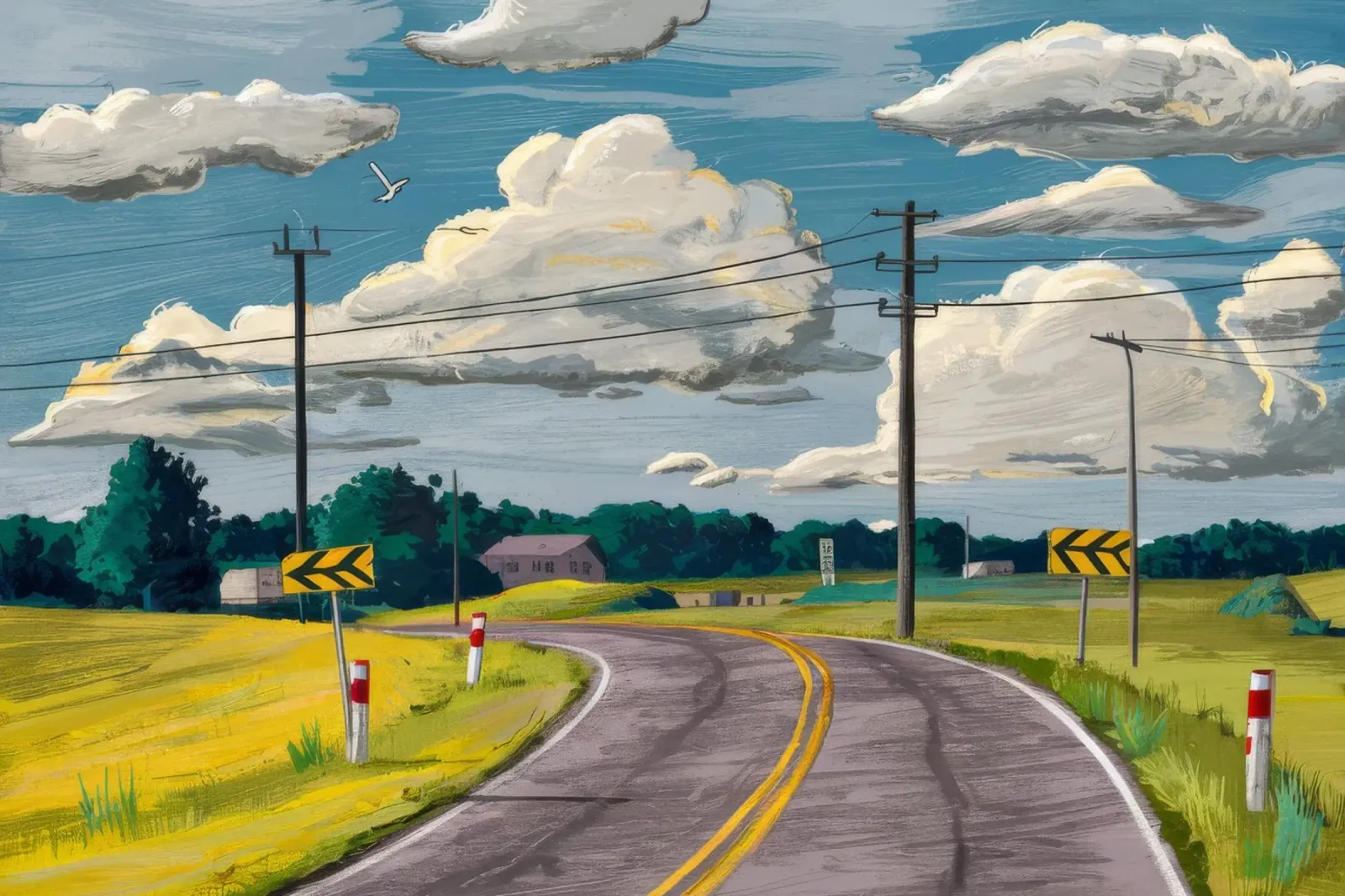 Viaggio su strada aperta poster da Silk Palette