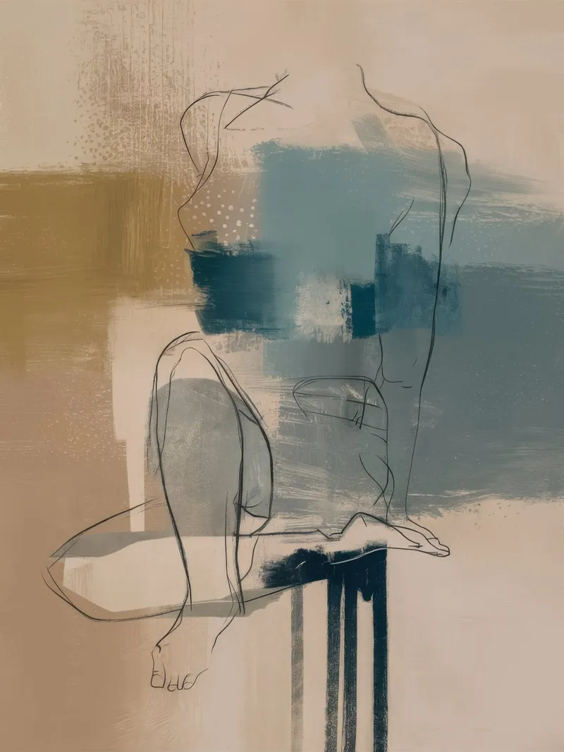 Azure Sketch Serenity poster by Dream Spectrum