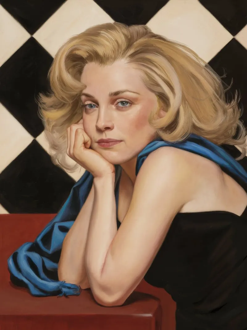 Contemplazione bionda di mezzanotte poster da Silk Palette