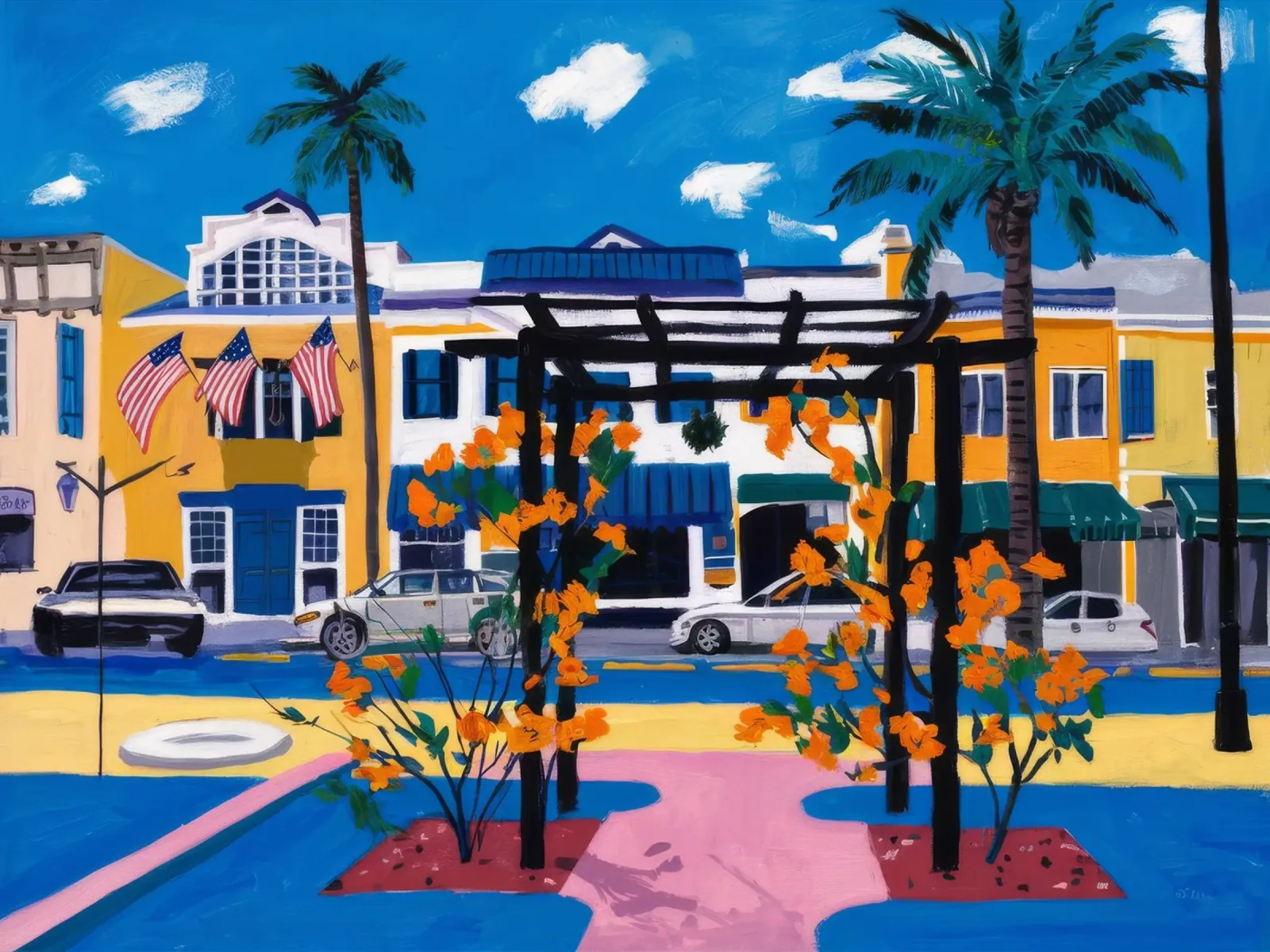 Sunset Strip Vibrancy canvas by Silk Palette