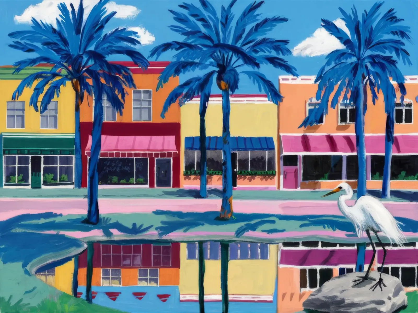 Palm City riflessa pellicola backlit da Silk Palette