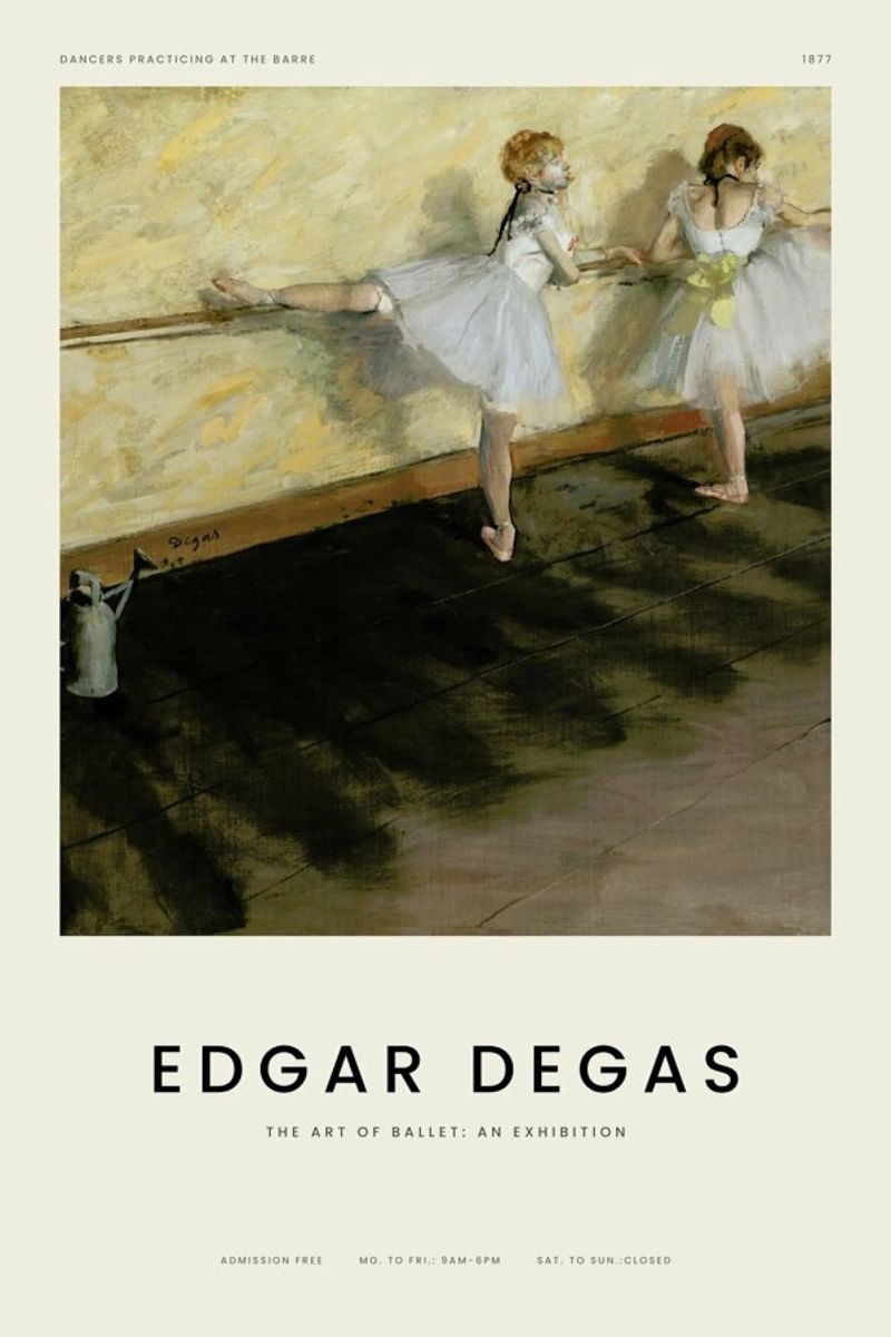 Degas - Dancers Practicing at the Barre Poster von Vintage by JUNIQE