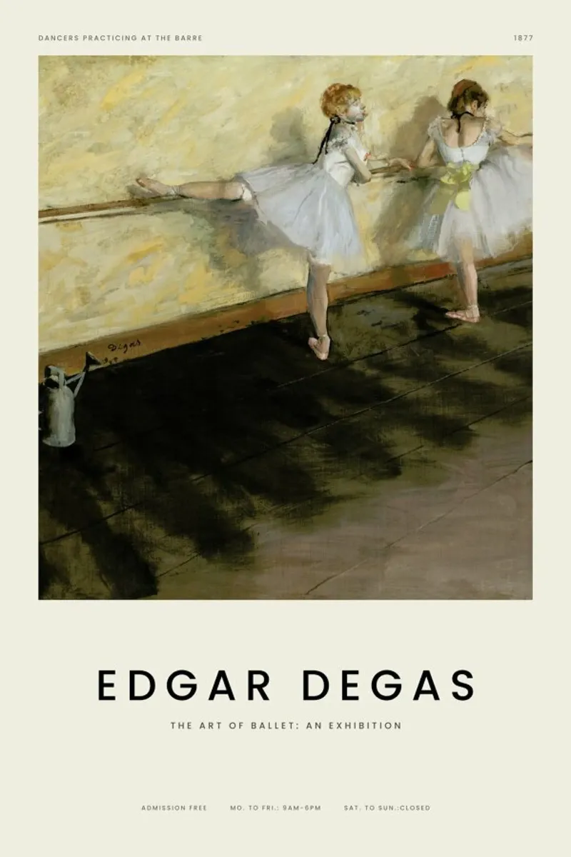 Degas - Dancers Practicing at the Barre pellicola backlit da Vintage by JUNIQE