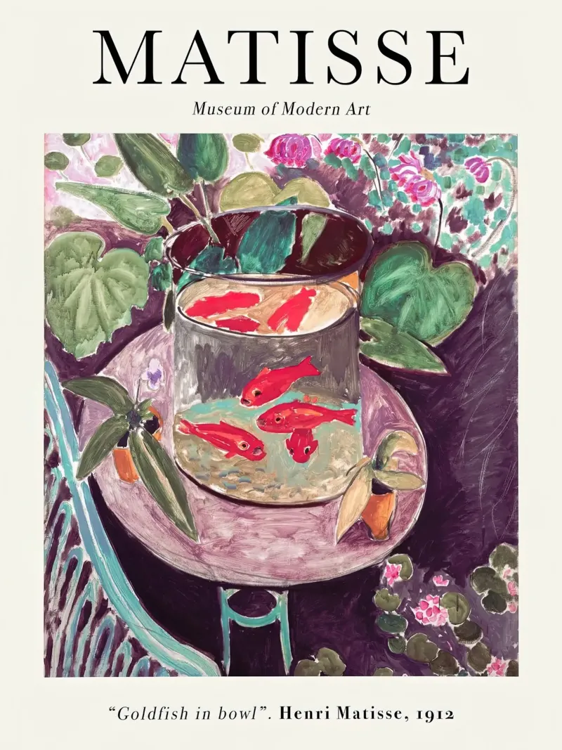 Matisse - Pesce rosso in una ciotola 1912 pellicola backlit da Jam Poster