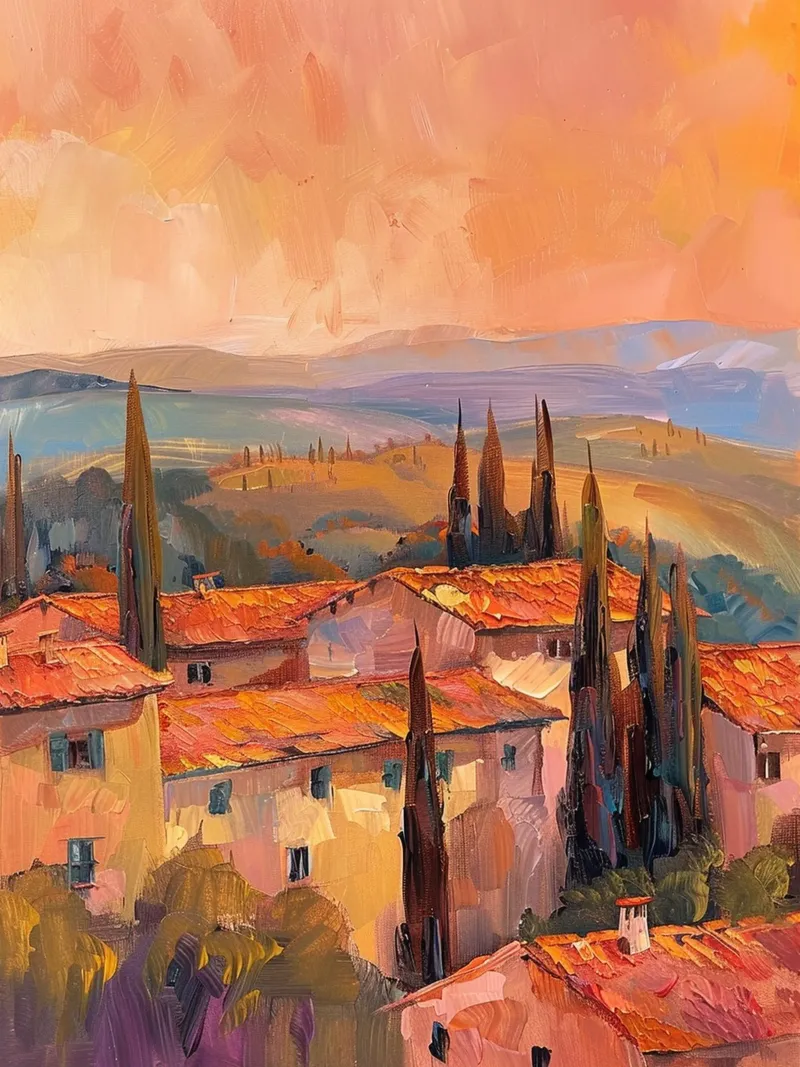 Tuscan Sunset Dreamscape plexiglass da Mosaic Dialogue