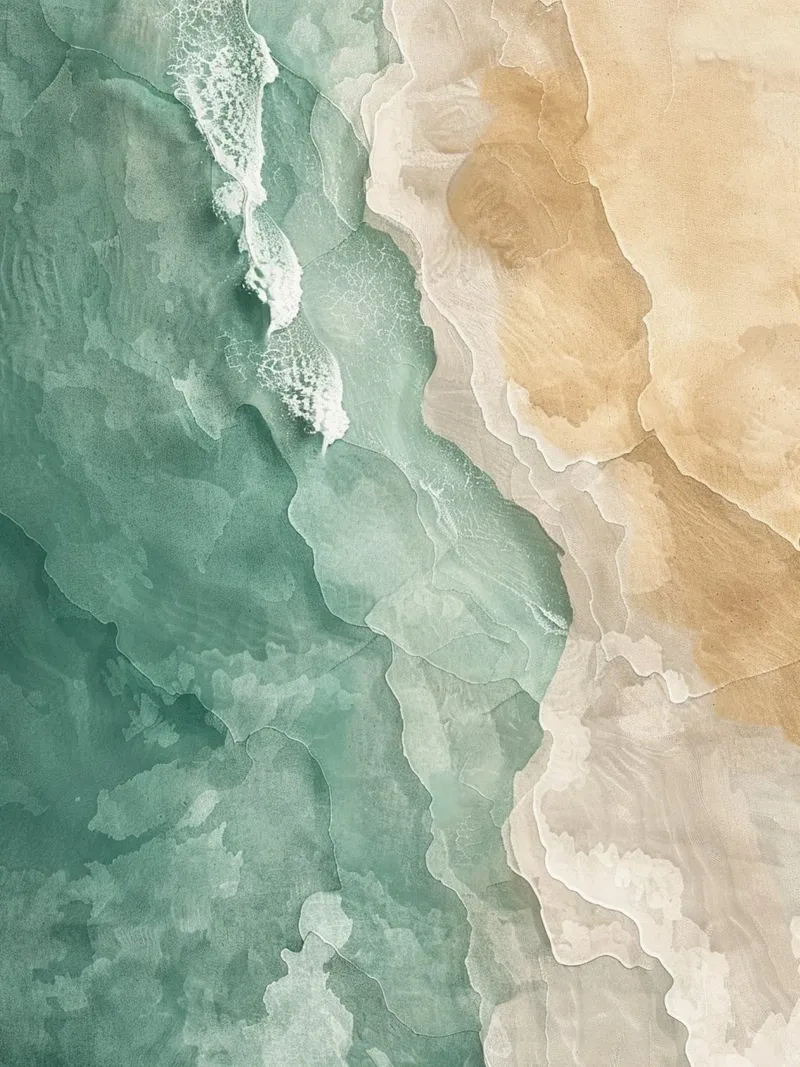 Abstract Shoreline Poetry alluminio dibond da Mosaic Dialogue