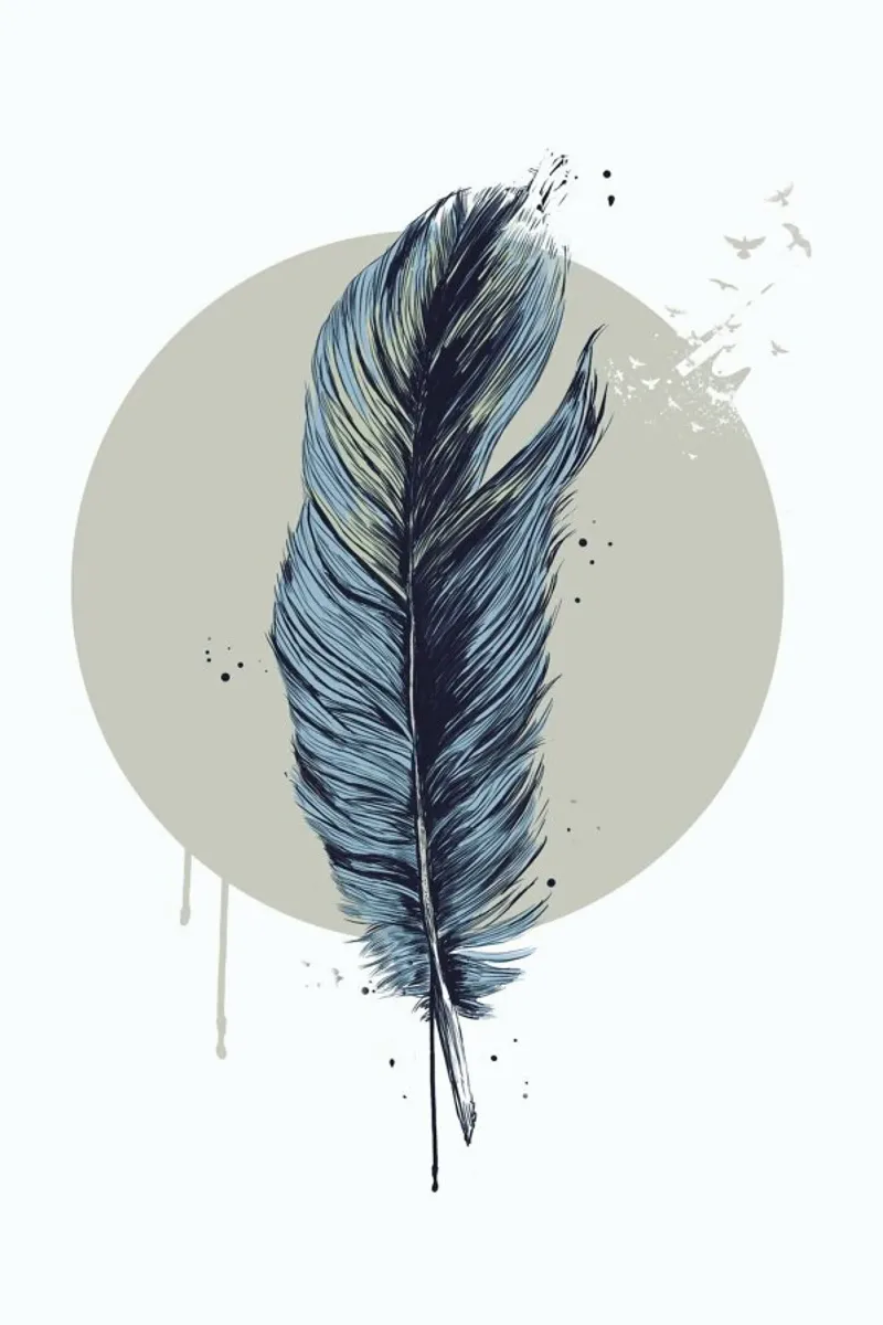 Feather In A Circle carta hahnemühle da Balazs Solti