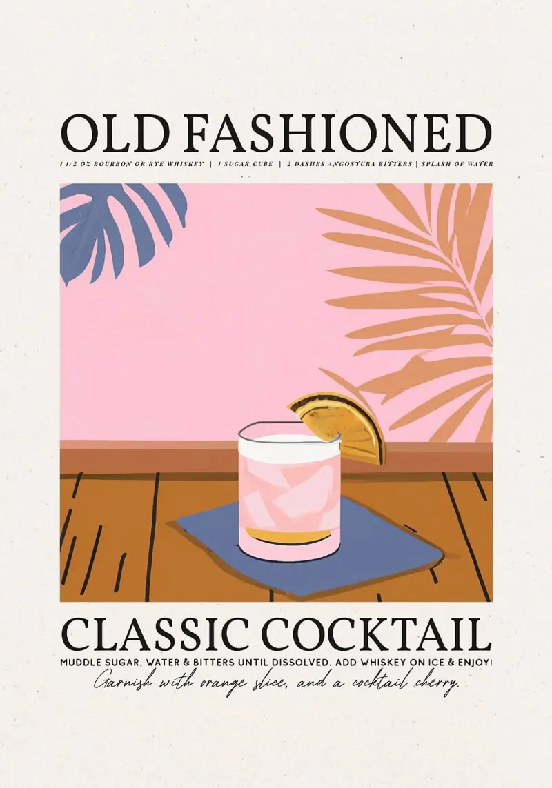cocktail à l'ancienne toile avec Caisse américaine de John C Labut
