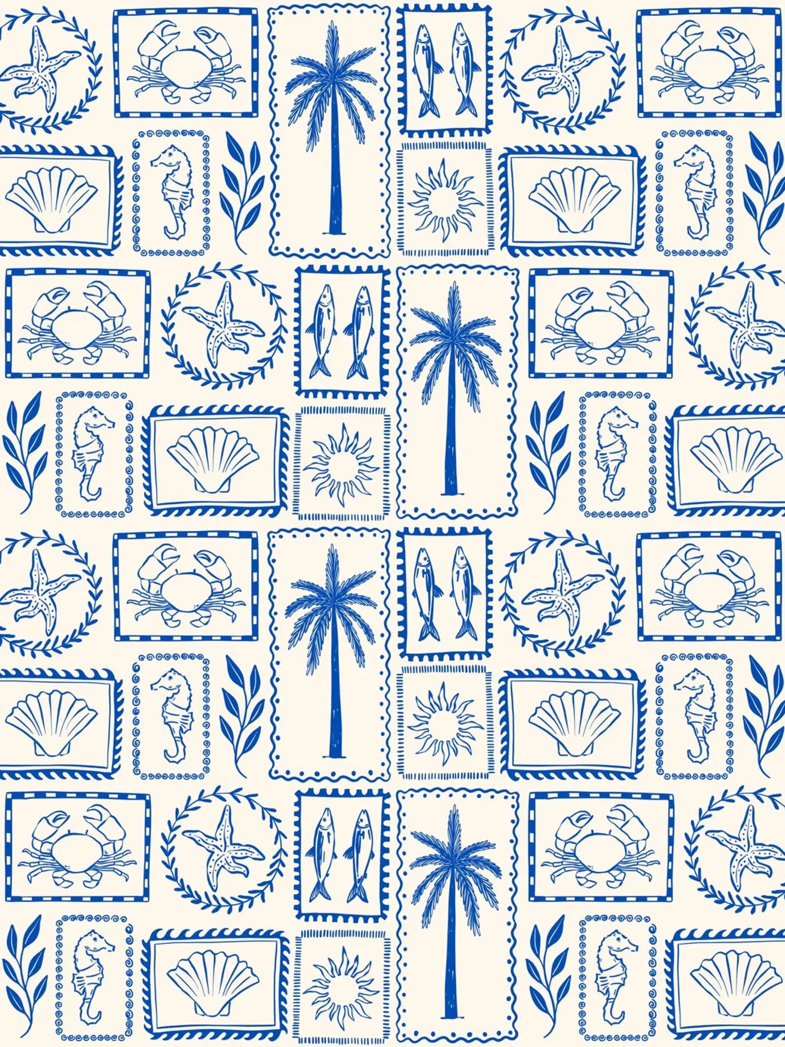 Dolce Vita Blue and White backlit film by dafnedesignstudio