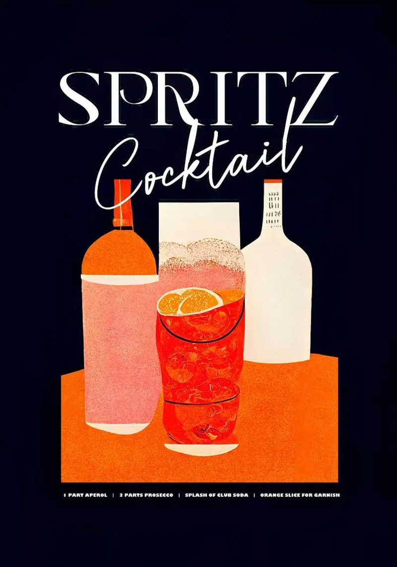 bicchiere da cocktail poster con telaio in plastica da John C Labut