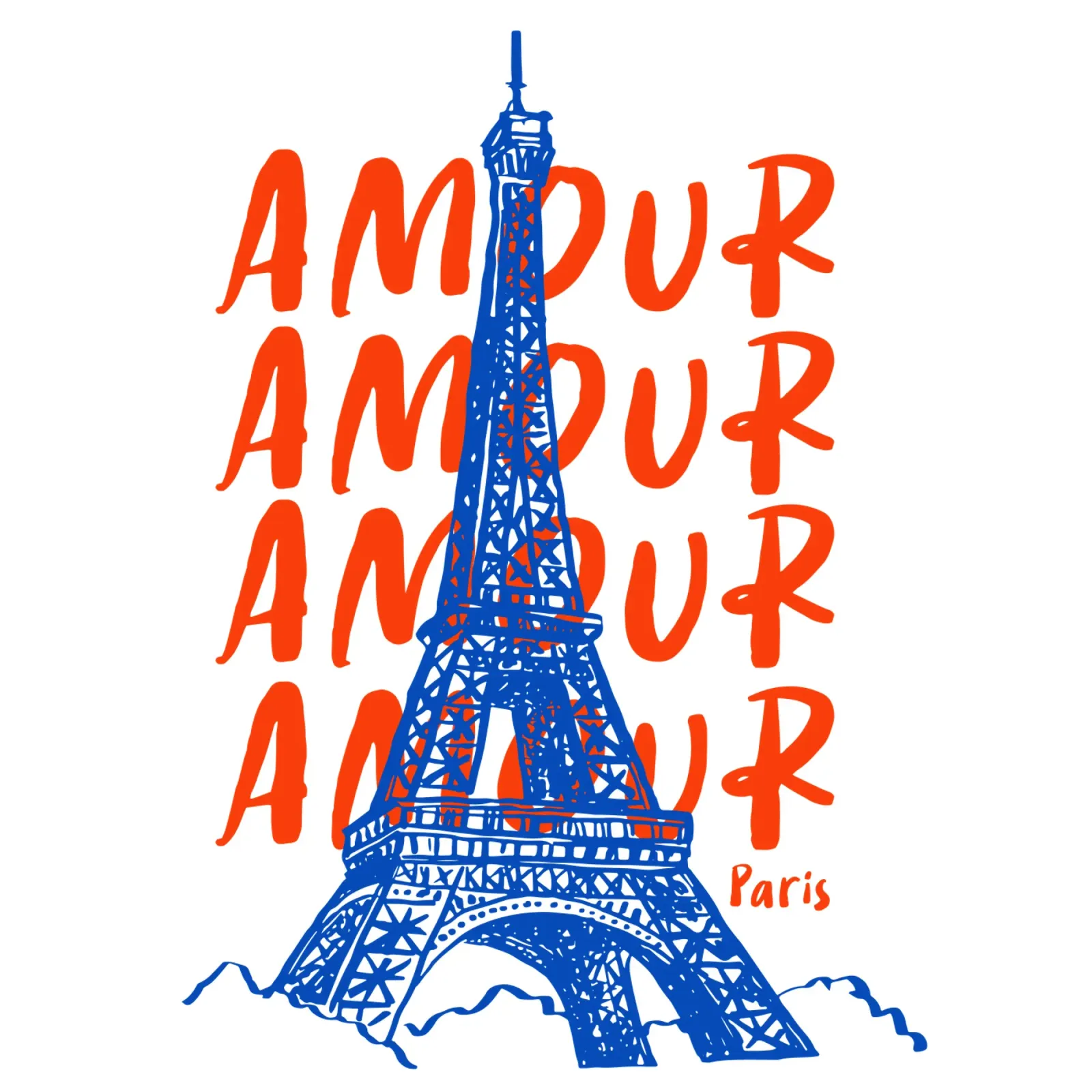 blue Eiffel Tower design Hahnemühle von ramosashop