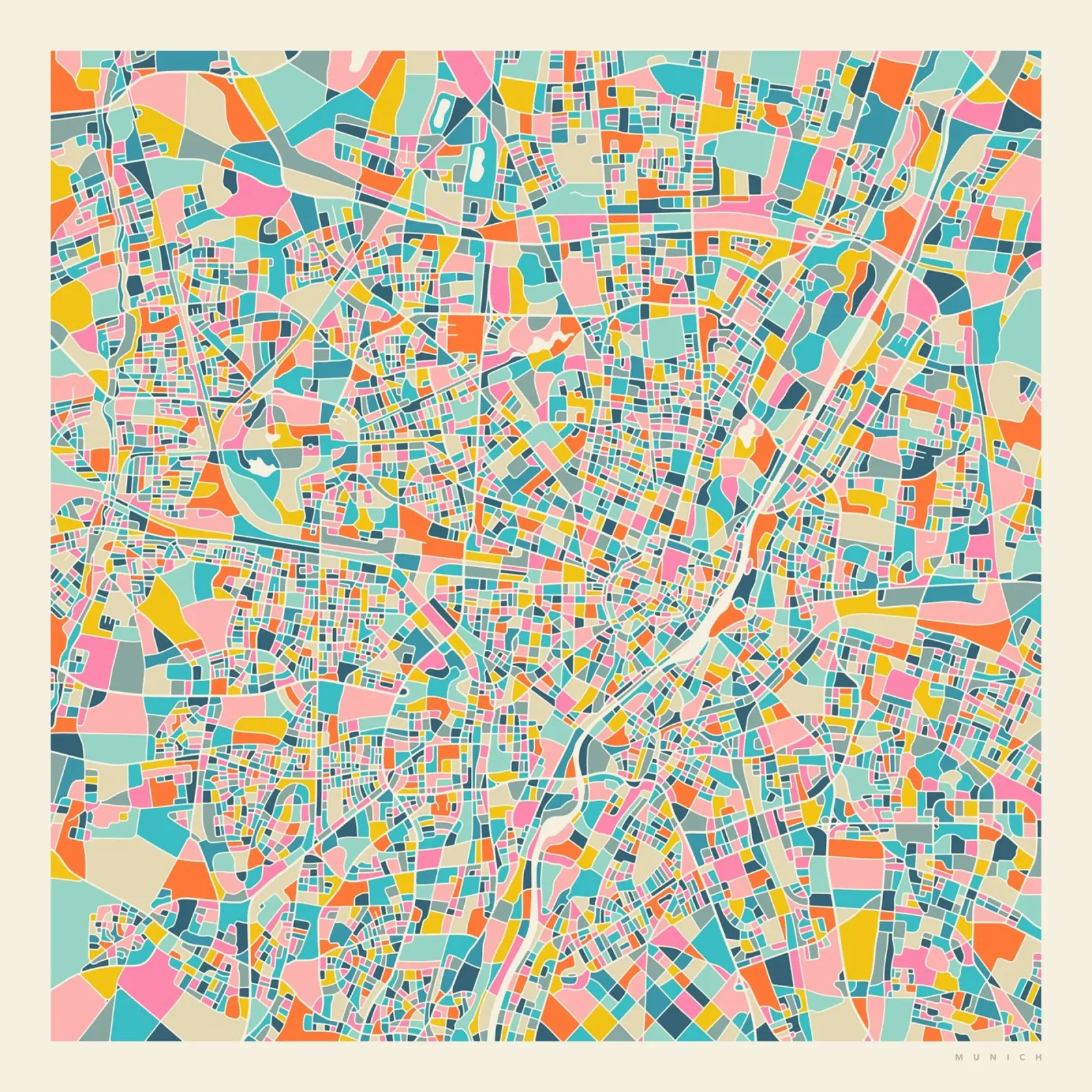 MAPPA DI MONACO plexiglass da Jazzberry Blue