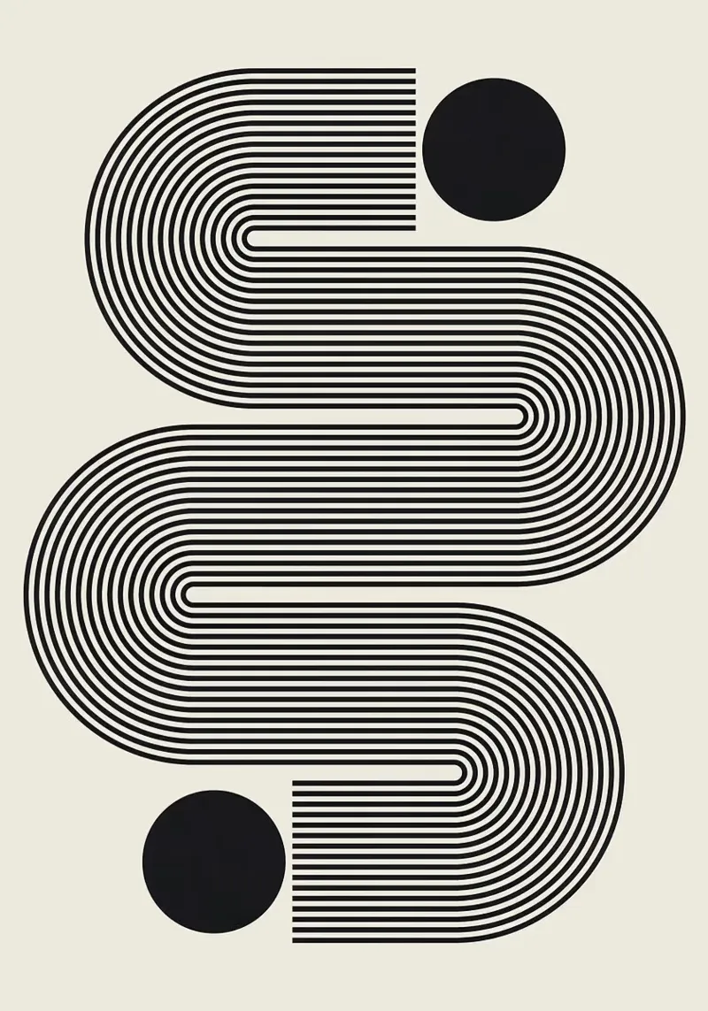 cerchi neri linee curve forme geometriche plexiglass da Lindsey W Fernandez
