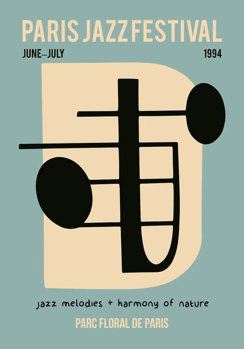 jazzmusikfestival paris Poster von Lindsey W Fernandez