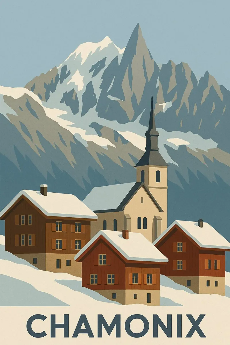 Chamonix, tussen ansichtkaartdorp en alpine majesteit canvas van JETLAG | affiches voyage