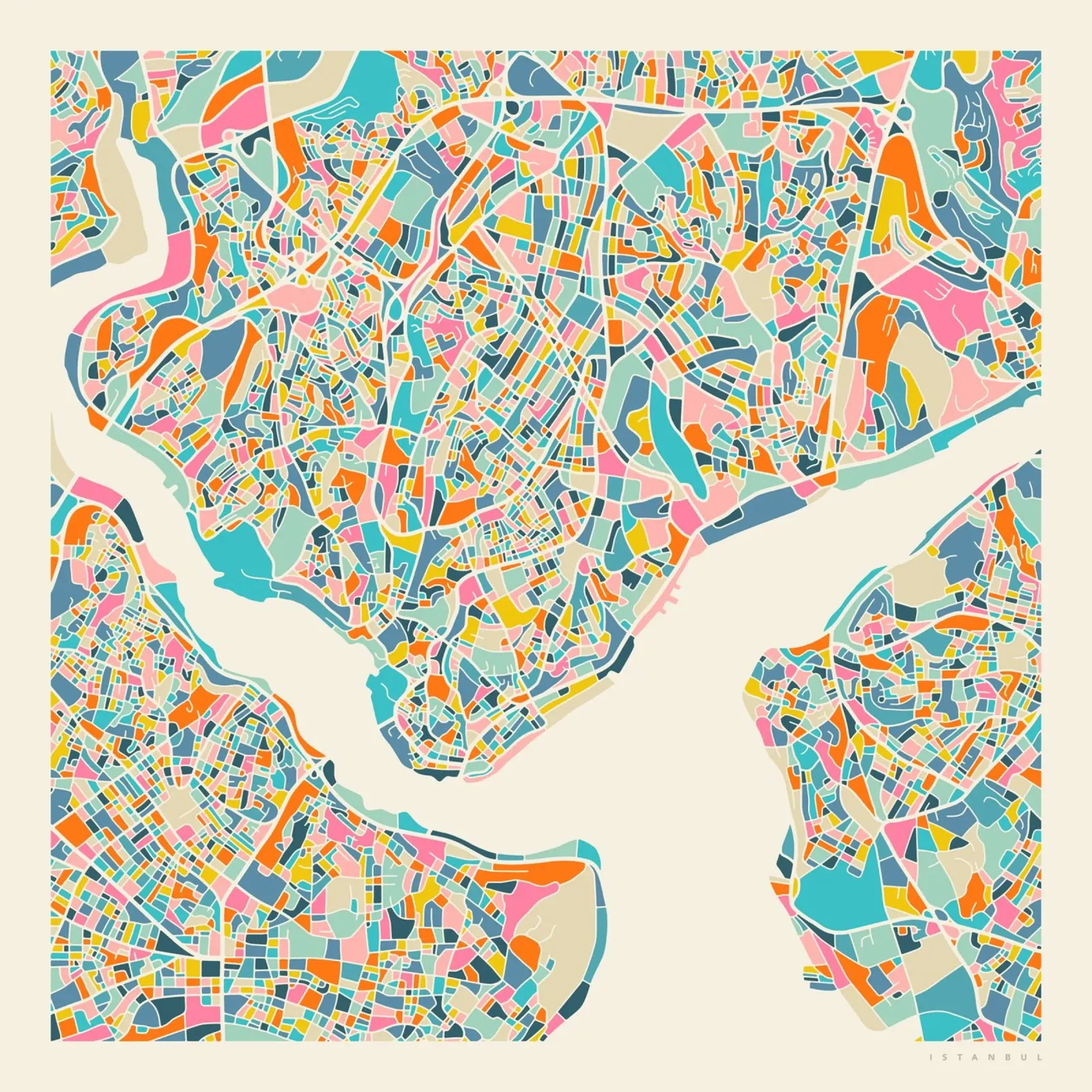 MAPPA ISTANBUL plexiglass da Jazzberry Blue