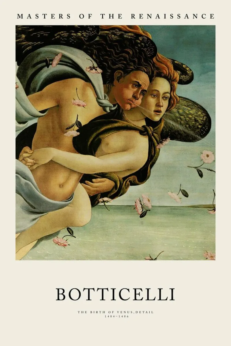 Botticelli - The Birth of Venus Detail II poster van Vintage by JUNIQE