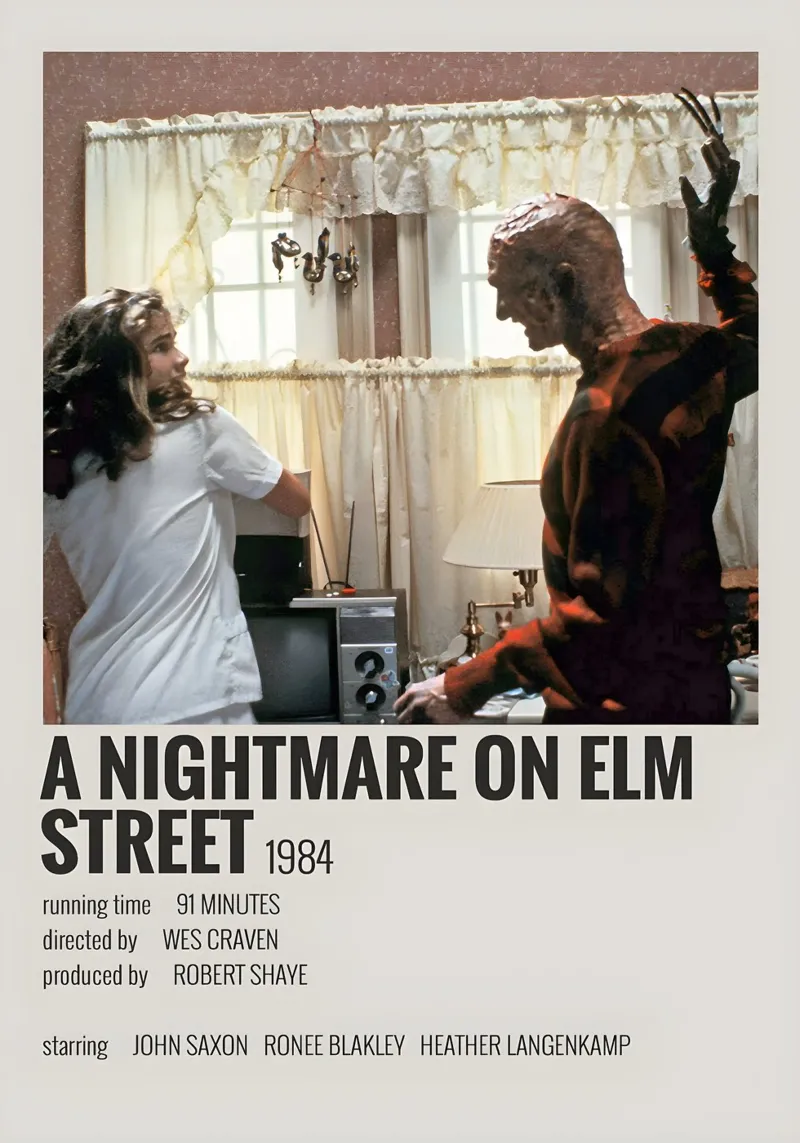 A NIGHTMARE ON ELM STREET 1984 pellicola backlit da MVFminimalist