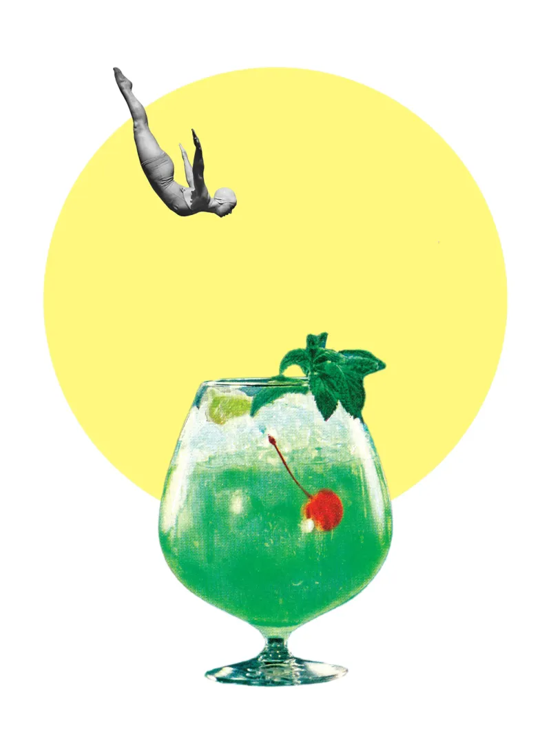 TGIF (Diving into a cocktail) pellicola backlit da MsGonzalez