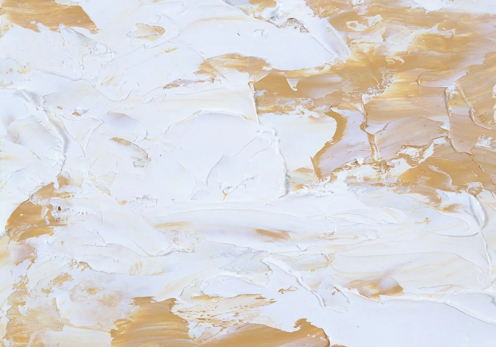 Textuur Goud & Wit Abstract | Impasto Moderne Kunstdruk canvas van NorwesClub