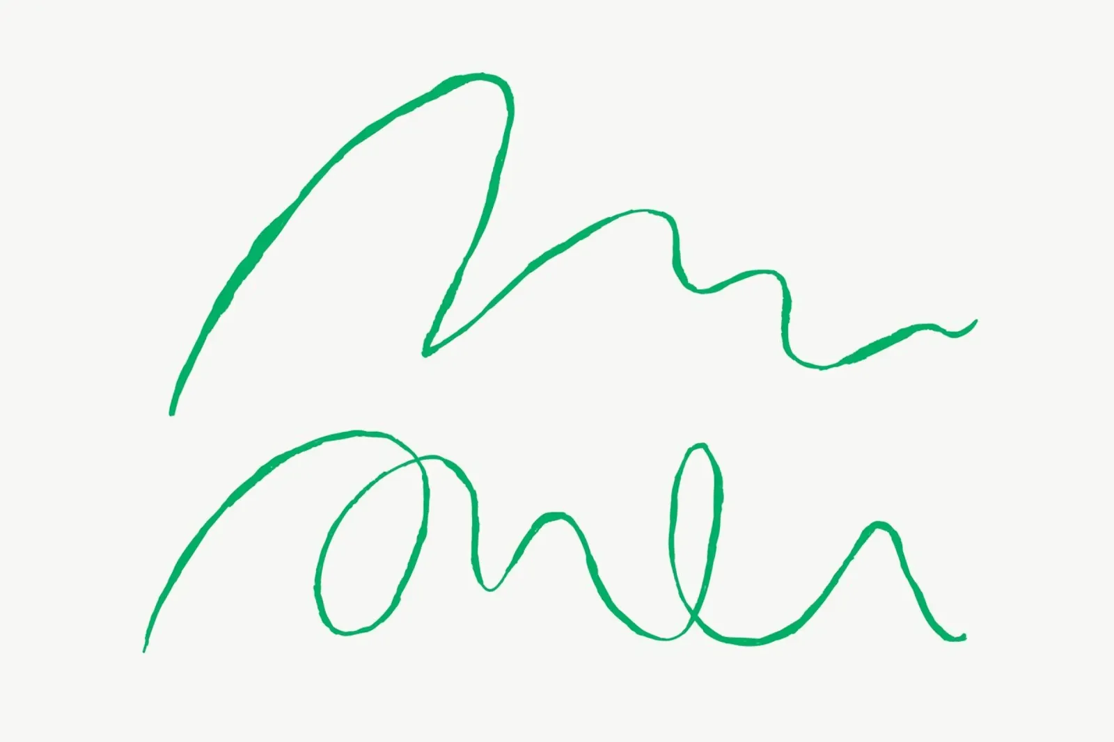 Abstract Green Scribble Art | Minimalist Line Drawing Print metacrilato de NorwesClub