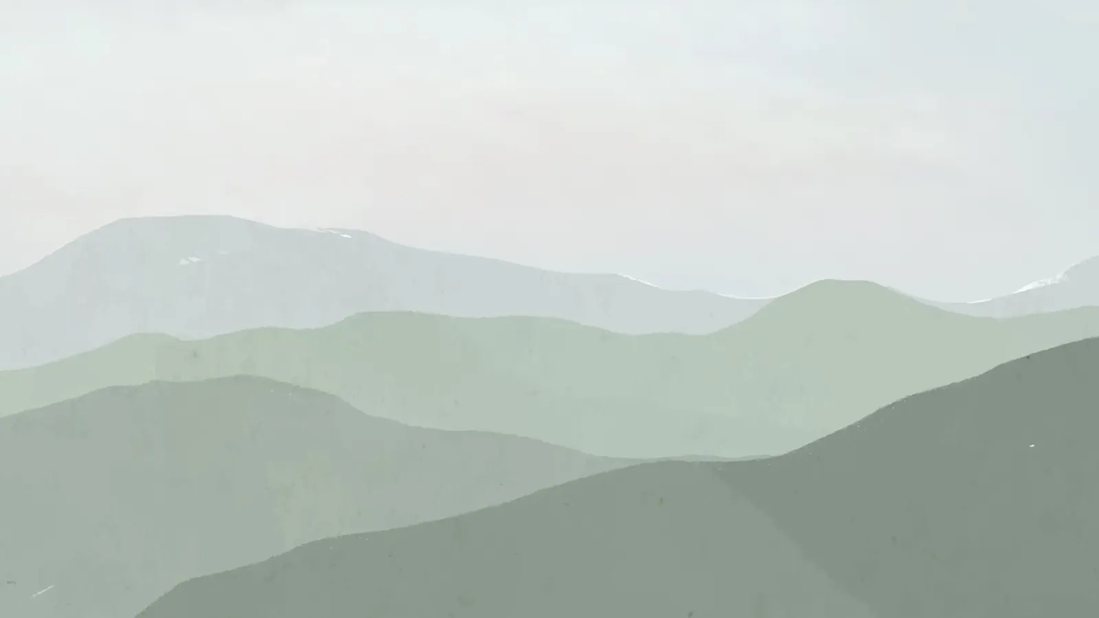 Misty Green Mountain Layers | Serene Abstract Landscape Prin metacrilato de NorwesClub