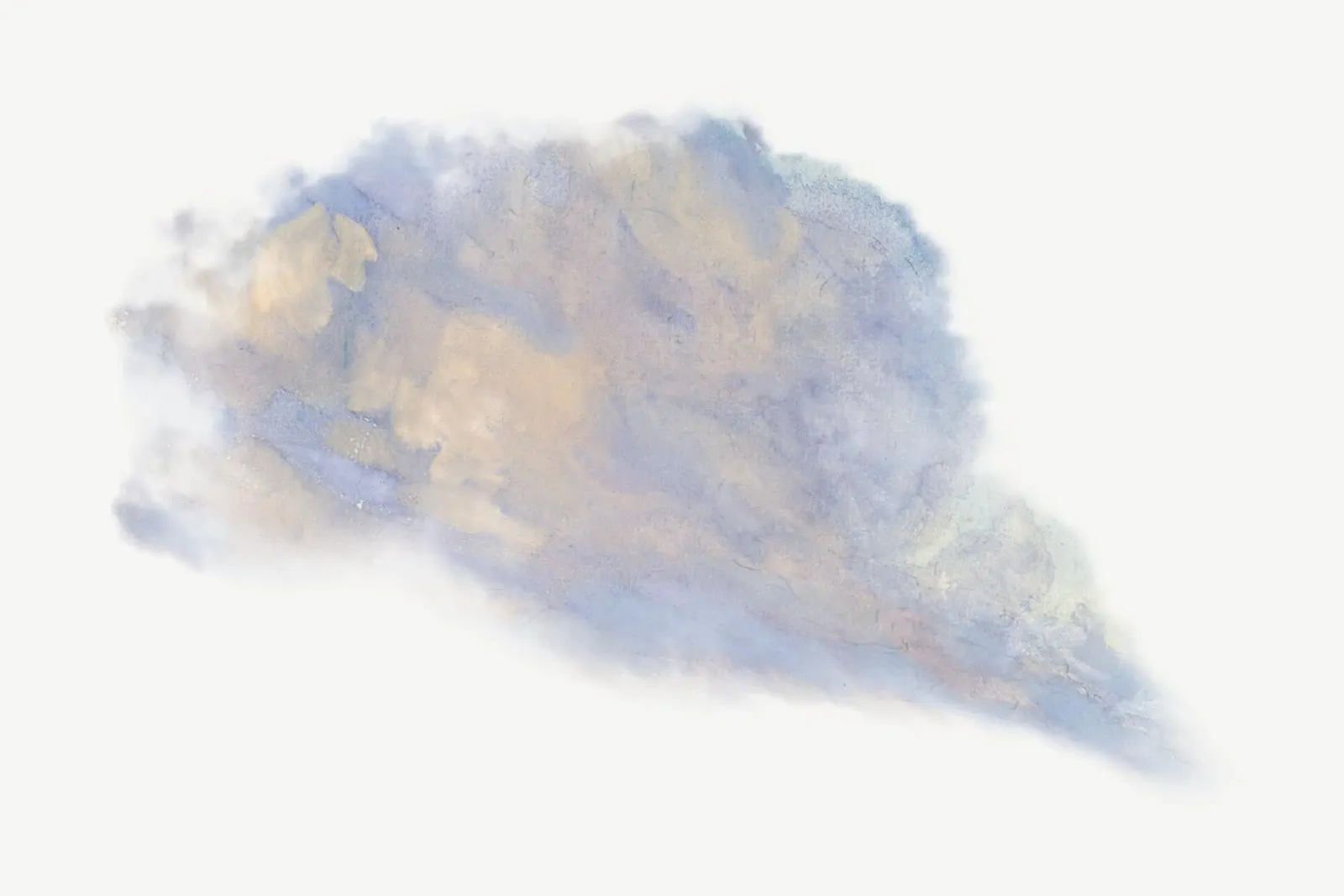 Ethereal Pastel Cloud Abstract Dromerige aquarel kunstdruk canvas met Baklijst van NorwesClub